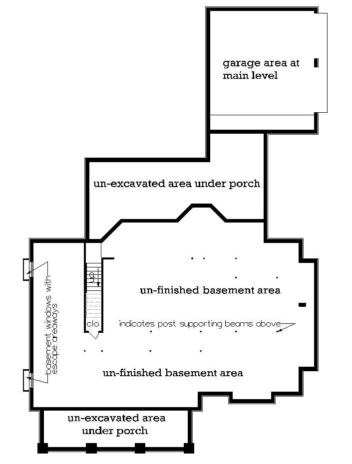 Optional Basement Foundation image of high hampton - 1919 House Plan